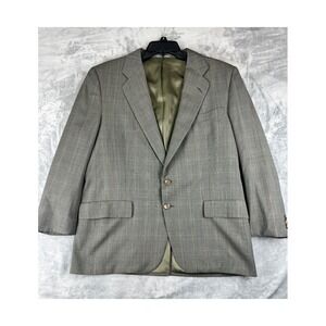 Chester Barrie Sport‎ Coat 42S Gray Plaid Super 100s Wool Made England